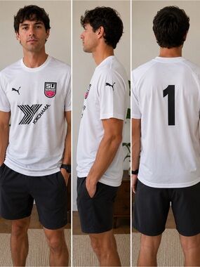 Puma Steel United Soccer Jersey Men's Medium White
